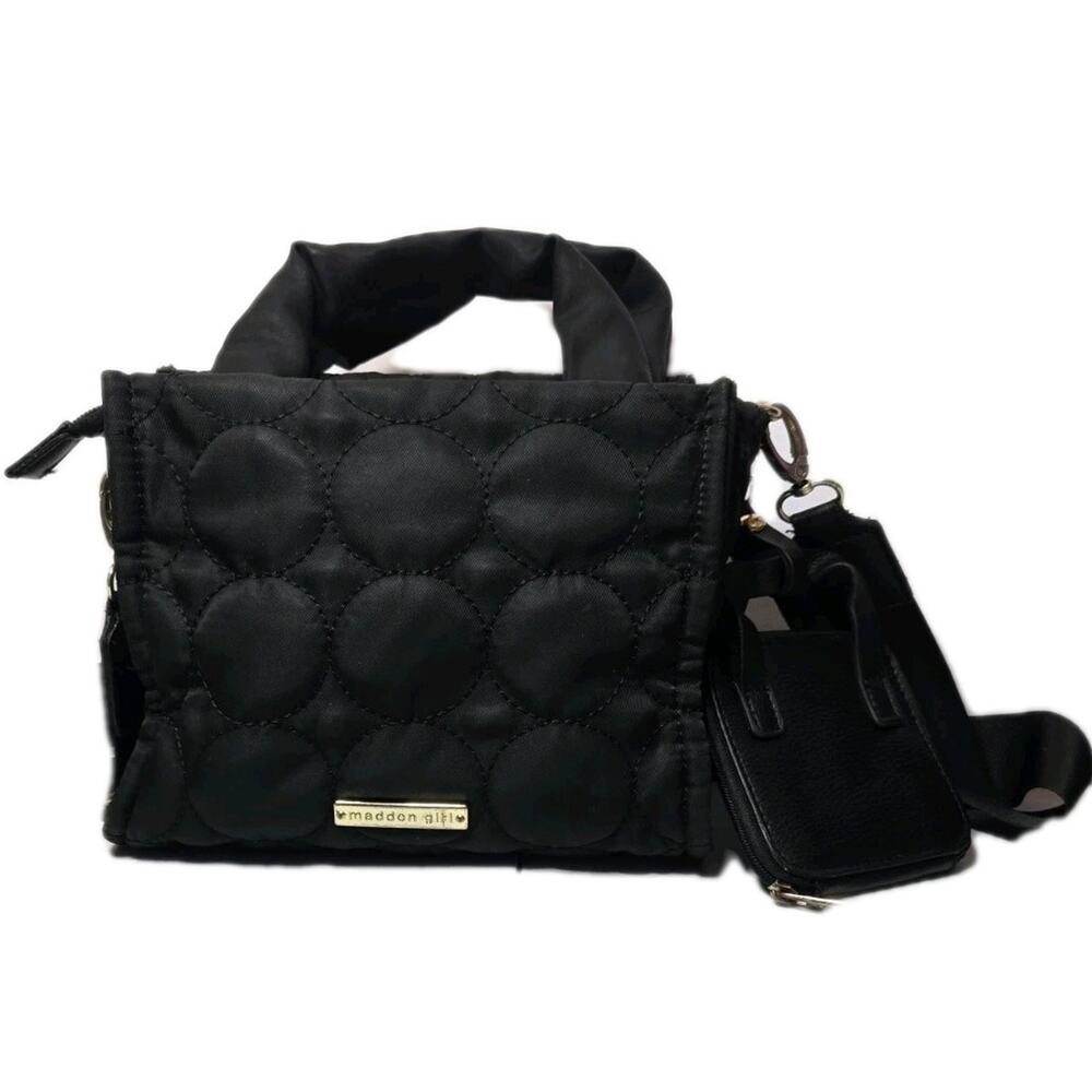 Madden Girl Quilted Crossbody Purse Bag w Detachable Coin Pouch